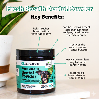 Fresh Breath Dental Powder for Dogs (60 servings)